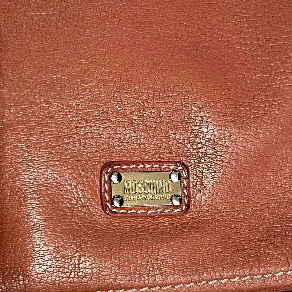 Moschino Vintage Cheap Chic Heart Leather Contrast Stitched Chain Chain Handbag - Picture 6 of 16